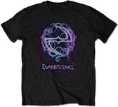Evanescence Heren Tshirt -2XL- Want Zwart