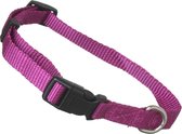 scarlet pet | Hondenhalsband "Universal" met kliksluiting en lengteverstelling; verschillende kleuren en maten; robuust nylon. Paars (L) 32-49 x 2.5 cm