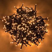 KerstXL koppelbare cluster kerstverlichting BUDGET - 200 led - 6 meter - starterset - extra warm wit - waterdicht - te koppelen tot 48 meter