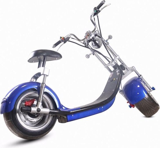 Electrische scooter Harley design Blauw met blauw kenteken (max 25 km/u) |  bol.com