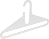 De Kledinghanger Gigant - 8 x Garderobehanger Ron plexiglas wit transparant, 44 cm