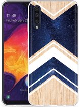 Galaxy A50 Hoesje Space wood - Designed by Cazy