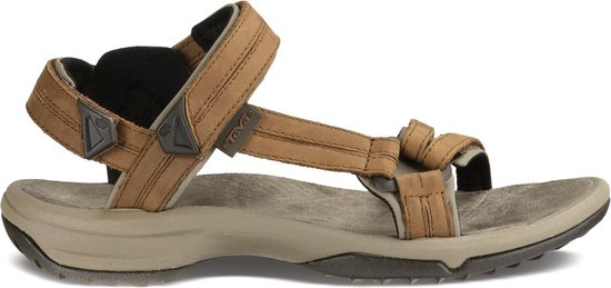 Teva Terra Fi Lite Leather Dames Sandalen - Cognac - Maat 39 | bol.com