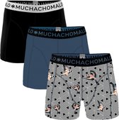 Muchachomalo - Heren - 3-Pack Flird Boxershorts - Blauw - M