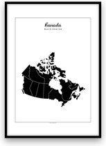 Canada landposter - Zwart-wit
