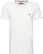 Tommy Hilfiger - T-shirt V-hals Stretch Wit - L - Slim-fit