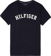 Tommy Hilfiger Shirt - Maat XL  - Mannen - navy/ wit