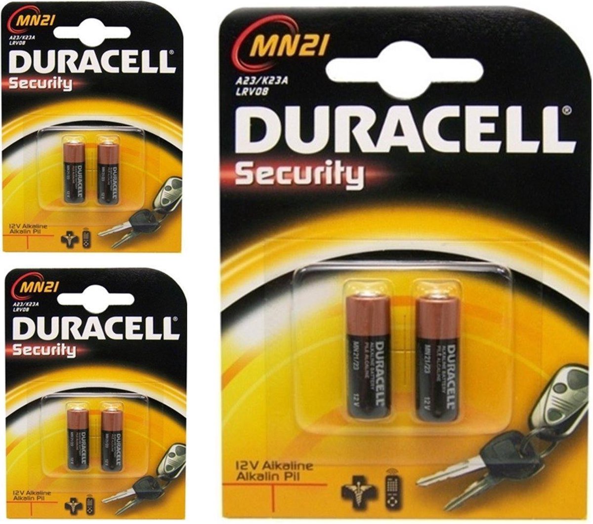 Duracell A23 23A MN21 K23A Security 12V alkaline batterij - 6 Stuks (3  Blisters a 2 stuks) | bol.com