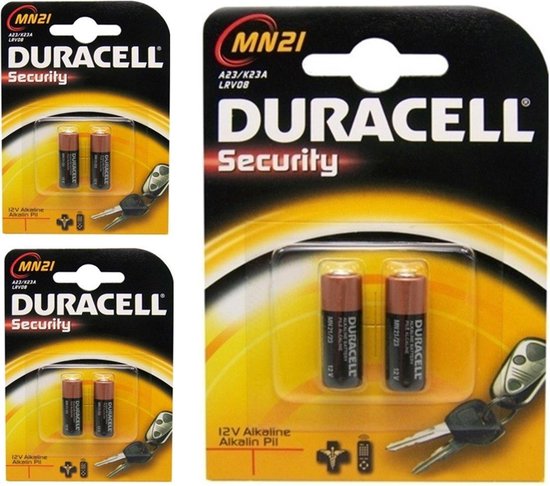 onderwerpen correct kanaal Duracell A23 23A MN21 K23A Security 12V alkaline batterij - 6 Stuks (3  Blisters a 2 stuks) | bol.com