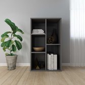 Boekenkast 45x25x80cm Grijs (Incl Magazine Houder) - Boeken kast - Boekenrek - badkamer rek - Woonkamer rek