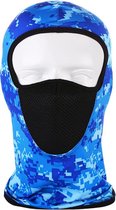 Bivakmuts, blauw patroon-stofmasker-kleuren blauw