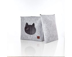 koolstof Openlijk conservatief Pets&Partner® - Kattenhuis - Kattenmand - Cat cave incl. speeltje - Vilt -  Geschikt... | bol.com