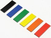 Magnetische symbolen - Rechthoek - 1 x 2 cm - Blauw - vel van 48 stuks