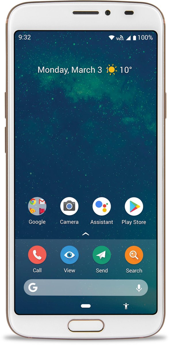 Doro 8080 Smartphone voor Senioren - Android 9 - Wit