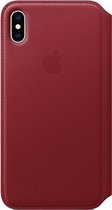 Apple Leren Folio Hoesje voor iPhone Xs Max - (PRODUCT)RED