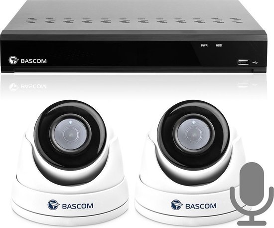Bascom® camerasysteem met 2 beveiligingscamera's en een recorder - Full  HD... | bol.com