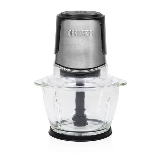 H.Koenig Mini Electric Chopper LEO9, Black Matte and Chrome