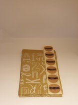 Cadeauzakjes kraftpapier 12x18 cm met sluitzegels - 12 stuks