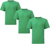 Senvi Kids 3 Pack T-Shirt Ronde Hals Maat: 104 - Kleur: Kelly Groen