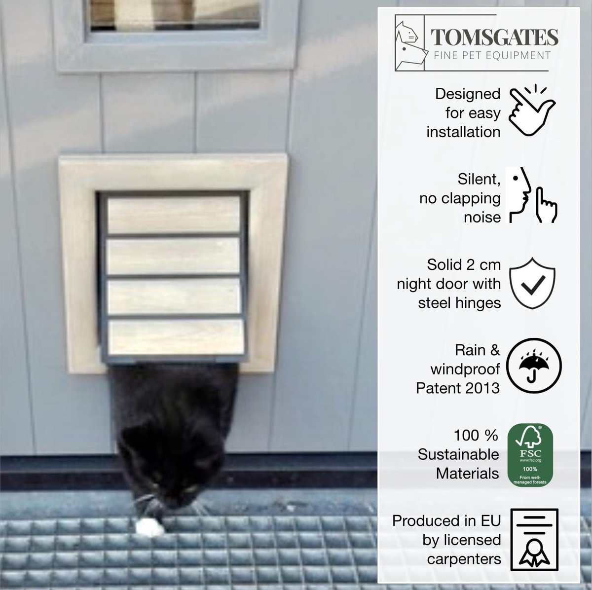 Pet Flap Hondenluik Gemaakt van Aluminium Frame met Lock & Flap