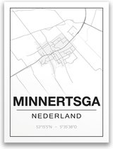 Poster/plattegrond MINNERTSGA - 30x40cm