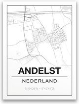 Poster/plattegrond ANDELST - 30x40cm