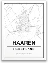 Poster/plattegrond HAAREN - 30x40cm