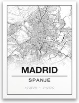Poster/plattegrond MADRID - 30x40cm