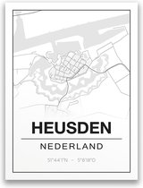 Poster/plattegrond HEUSDEN - 30x40cm