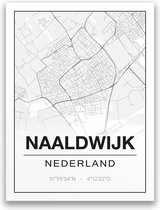 Poster/plattegrond NAALDWIJK - 30x40cm