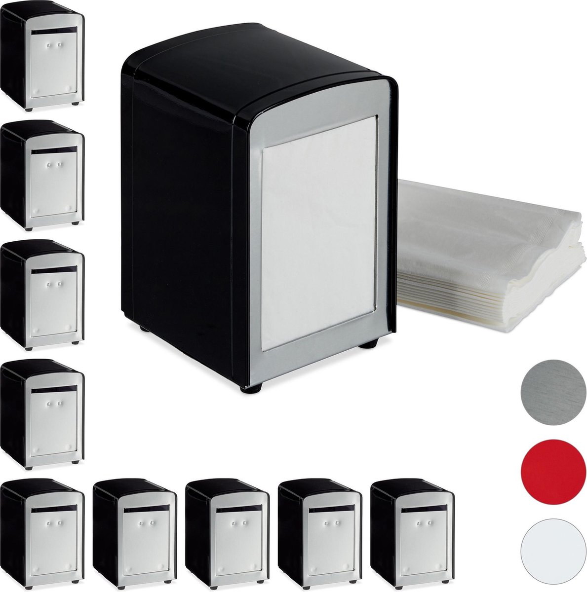 10 x servettenhouder retro - American Diner servet houder - servetten dispenser