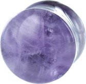 Double Flared Amethyst Plug - 8 mm ©LMPiercings