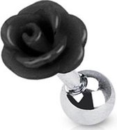 Tragus piercing roos zwart ©LMPiercings