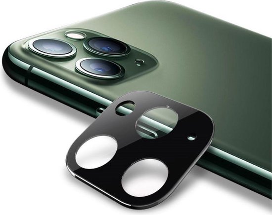 Apple iPhone 11 Pro / Pro Max Camera Lens Metal Ring Protector Zwart