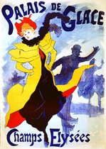 Vintage Poster Parijs - A3 - 42x30 - Champs-Élysées - Art Nouveau - Palais de Glace - Retro