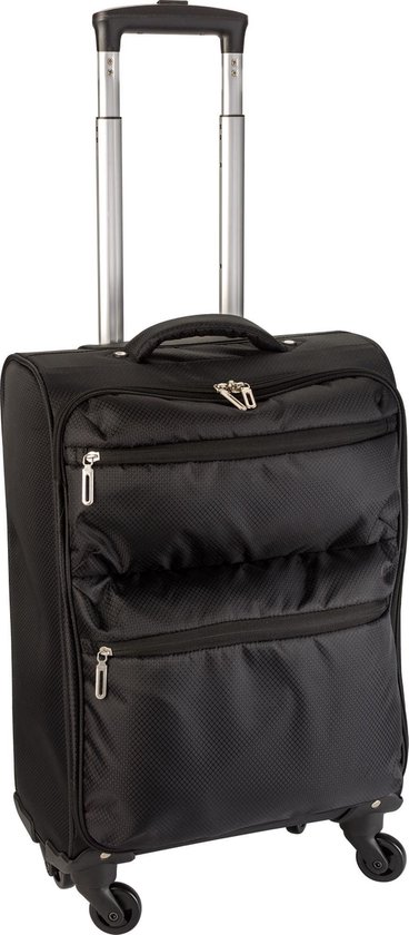 kiezen Gronden Ithaca Reiskoffer koffer als Handbagage mee te nemen in vliegtuig, lichtgewicht,  zwart... | bol.com