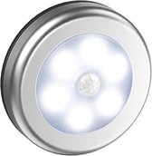 Lampje met Bewegingssensor – Draadloos – Zilveren Behuizing – Wit Licht