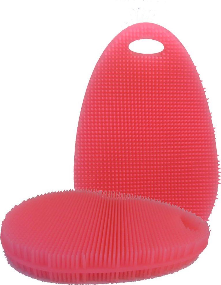 2 stuks siliconen douche spons en alles spons