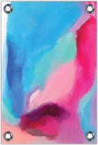 Tuinposter –Abstracte Gekleurde Vlekken – 80x120cm Foto op Tuinposter (wanddecoratie voor buiten en binnen)
