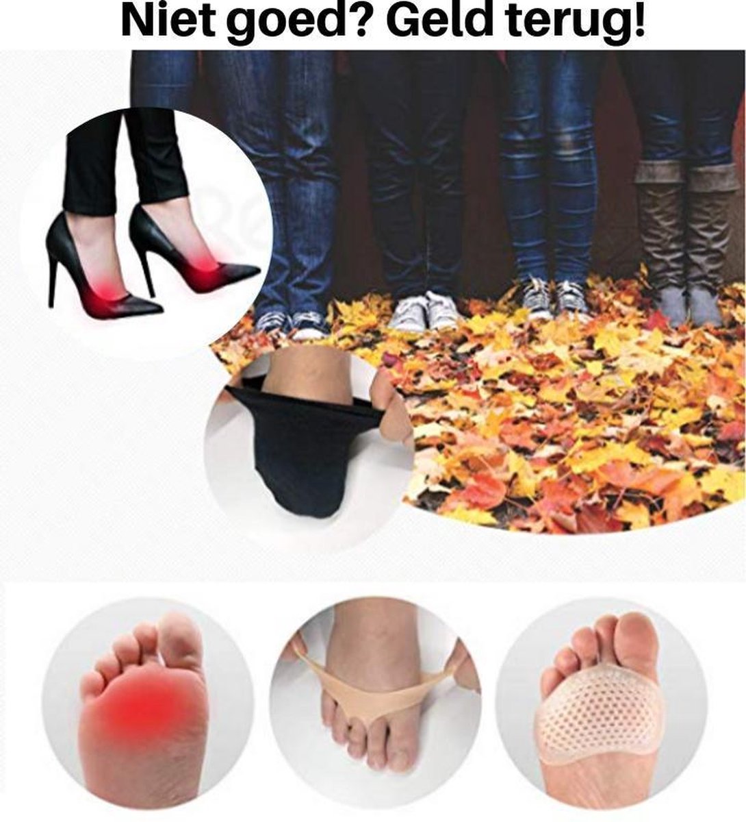 Voorvoetkussens voor pijnlijke voeten one size -Teenspreiders - Siliconen -  beige -... | bol