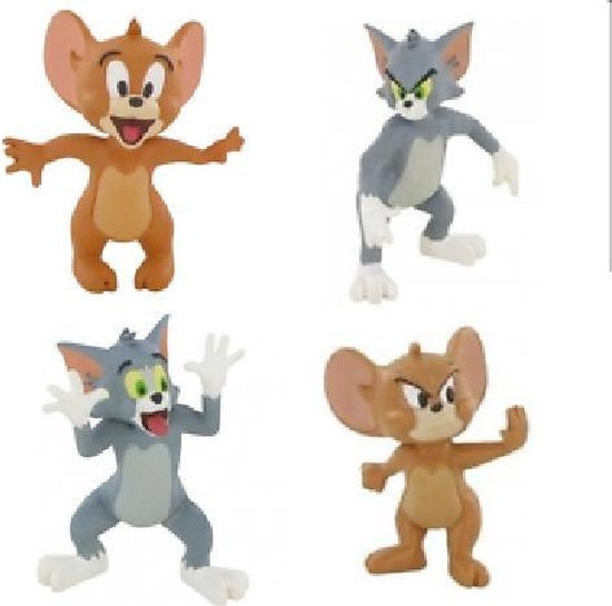 Tom en Jerry Speelfiguren - speelset - 6 cm - Kat en Muis | bol.com