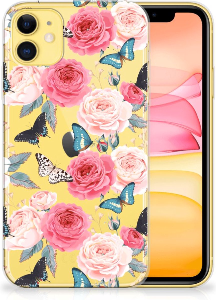 Apple iPhone 11 TPU Case Butterfly Roses