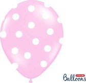 Ballonnen baby rose met dots 50 stuks