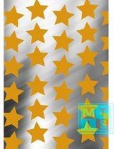 Inpakpapier Kerstpapier 891427 Star In The Sky Gold- Breedte 40 cm - m lang - Breedte 40 cm