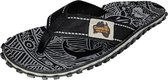 Gumbies - Teenslipper Heren - ISLANDER - CANVAS SLIPPERS BLACK SIGNATURE PATTERN - Maat 44