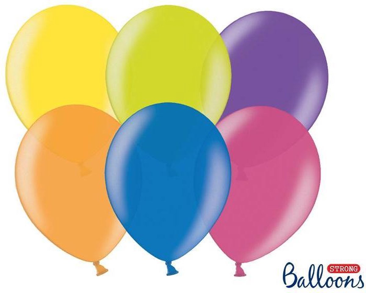 Metallic Ballonnen diverse kleuren 50 stuks