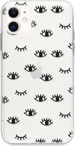 Fooncase Hoesje Geschikt voor iPhone 11 - Shockproof Case - Back Cover / Soft Case - Eyes / Ogen