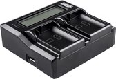 Newell Dual Charger Accu oplader met LCD voor Sony NP-F en NP-FM serie 0.a NP-F960 en NP-F970 batterij auto oplader