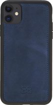 Bouletta 'Genuine Leather' iPhone 11 BackCover hoesje - Vintage Blue