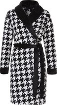pastunette badjas - zwart met wit - maat 52/54